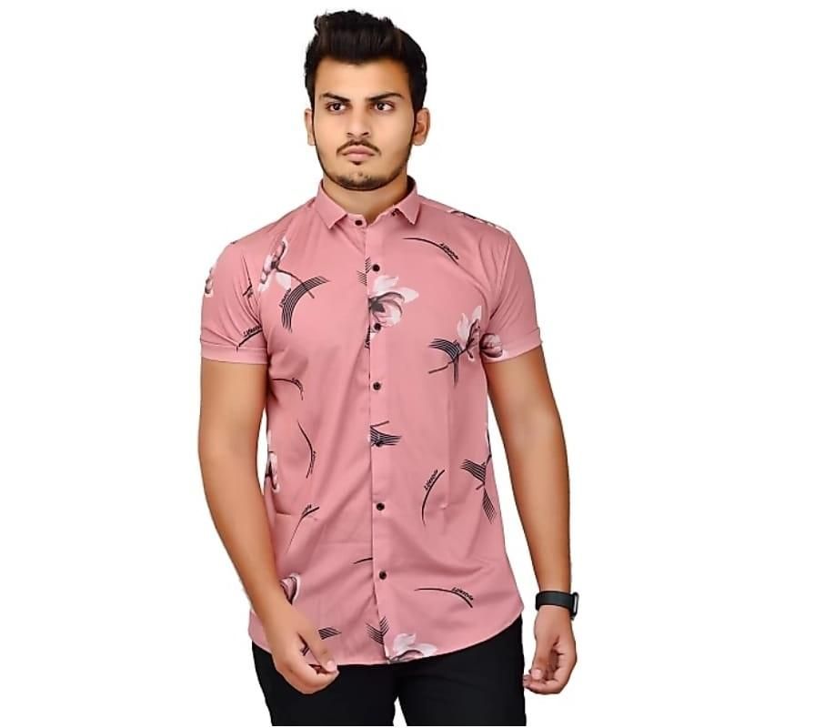 Lycra Printed Men's Shirt