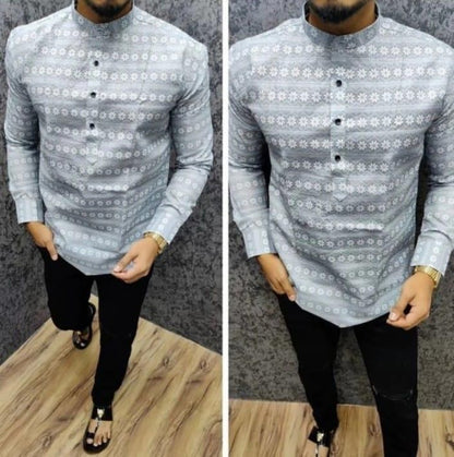 Latest Men's Cotton Printed Shirt