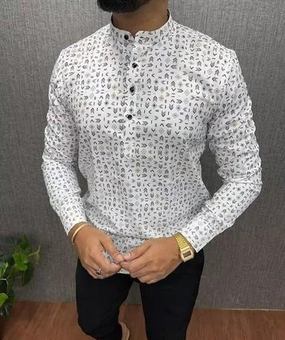 Latest Men's Cotton Printed Shirt