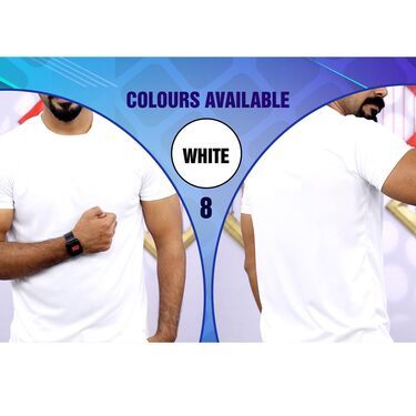 Pack of 10 Half Sleeves Round Neck T-shirts with Free Digital Watch