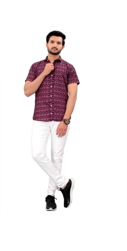 Latest Men's Cotton Printed Shirt