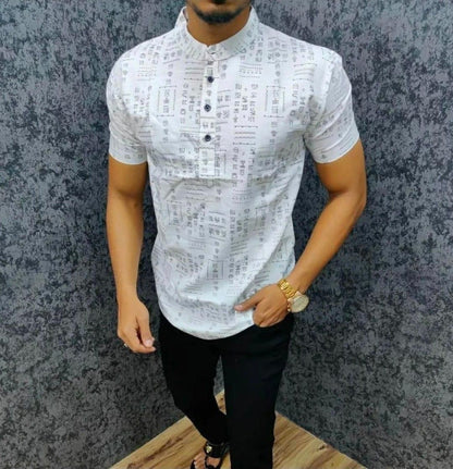 Latest Men's Cotton Printed Shirt